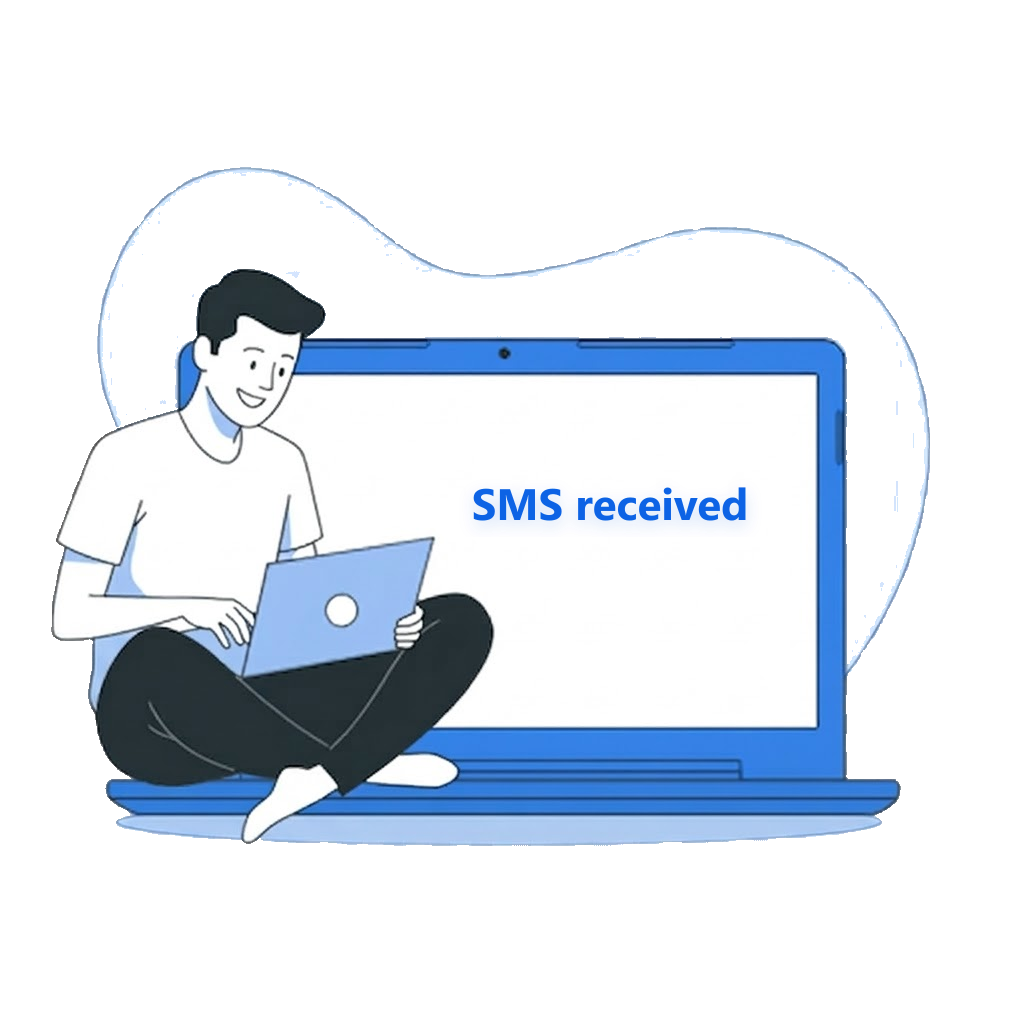 Receive SMS code in your dashboard